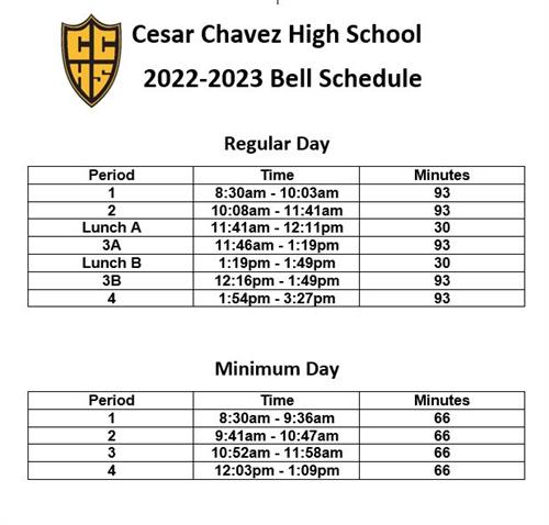 Bell Schedule